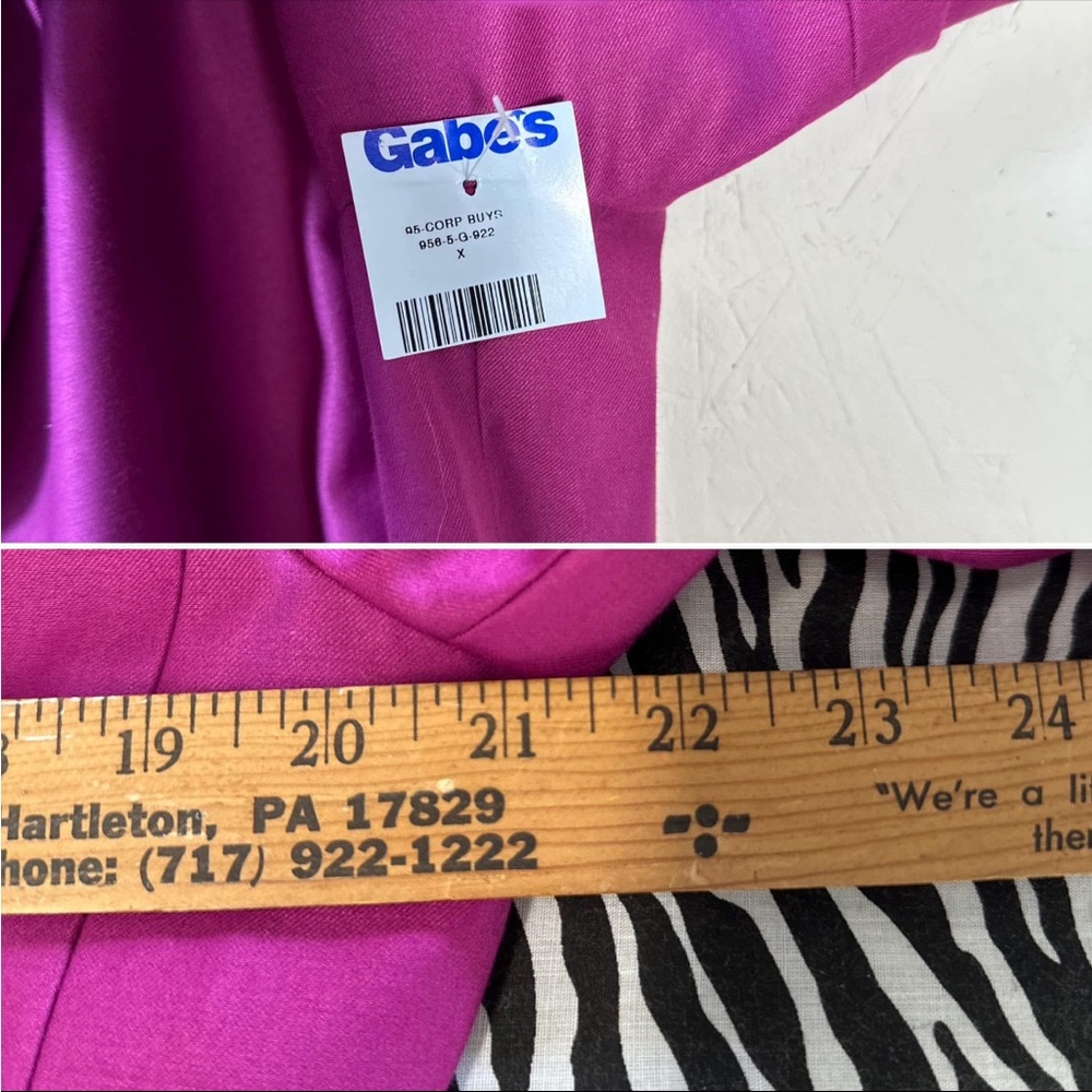 B.MOSS TAILOR magenta silky dress jacket women's size 14 office date night - Picture 3 of 3